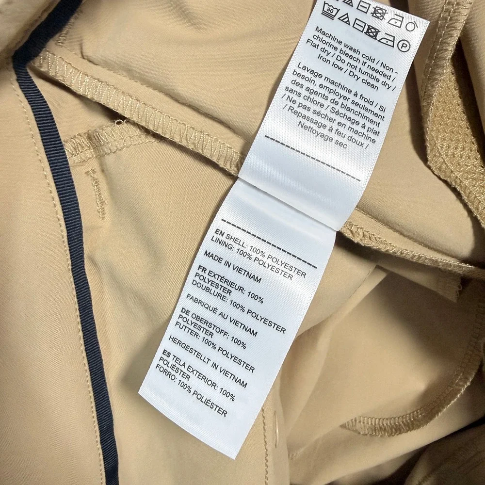 UNTUCKit Mens 36x32 Traveler Pant Tan Slim Fit Polyester Chino Trousers